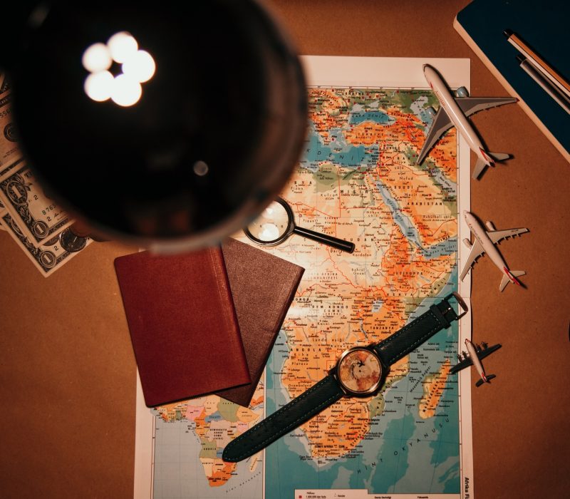 Travelling flat lay